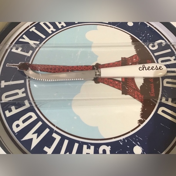 Davis&waddel Paris Eiffel Tower cheese plate and knife set charcuterie board - Picture 6 of 10